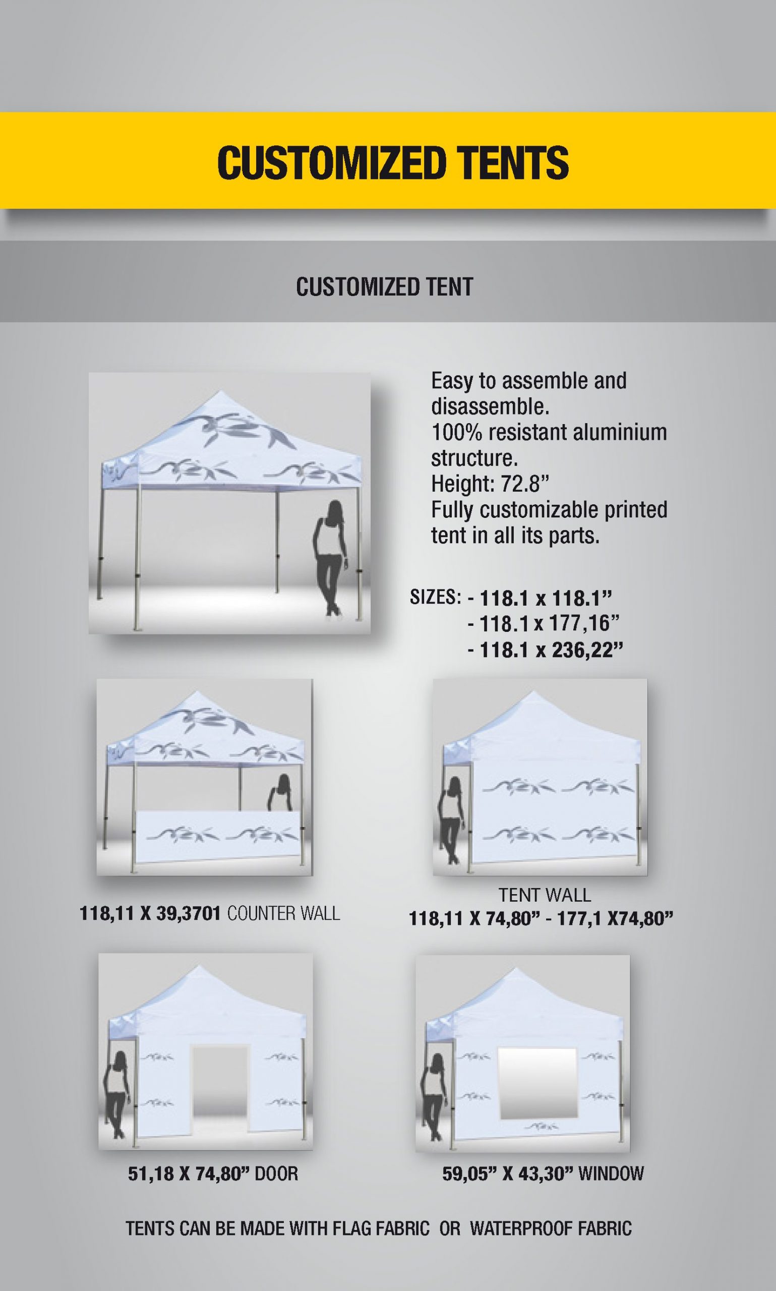 Customised promotion tents
