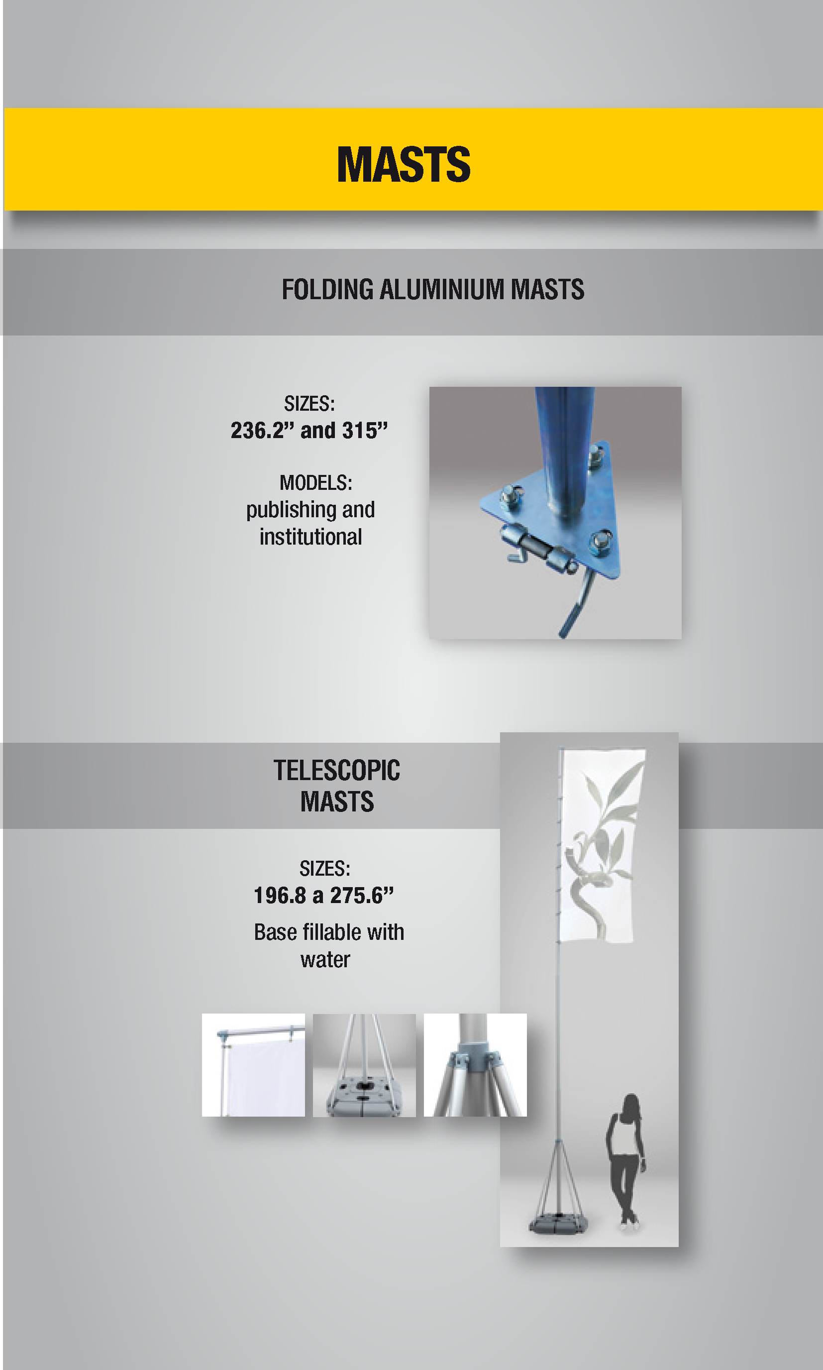 Customised promotion tents masts