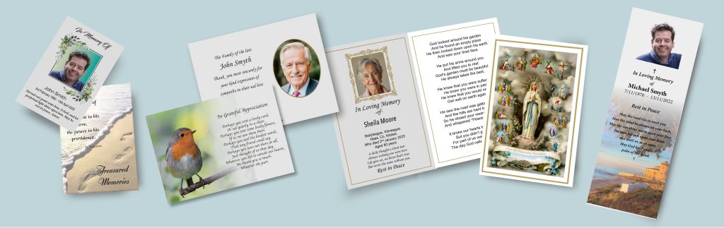 Beautifully Printed Memorial cards